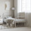 vidaXL Metal Bed Frame with Headboard and Footboard White 90x190 cm Single 1