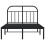 vidaXL Metal Bed Frame with Headboard Bed Base Black 120x190 cm Small Double 6