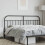 vidaXL Metal Headboard Bedroom Accessory Bed Header Bed Headboard Black 200 cm 3