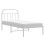 vidaXL Metal Bed Frame with Headboard Bed Base Bedstead White 90x190 cm Single 4