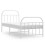 vidaXL Metal Bed Frame with Headboard and Footboard White 90x190 cm Single 2