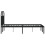 vidaXL Metal Bed Frame with Headboard Bed Base Black 120x190 cm Small Double 7