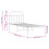 vidaXL Metal Bed Frame with Headboard Bed Base Bedstead White 90x190 cm Single 10