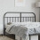 vidaXL Metal Headboard Bedroom Accessory Bed Header Bed Headboard Black 160 cm 3