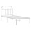 vidaXL Metal Bed Frame with Headboard Bed Base Bedstead White 90x190 cm Single 5