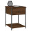 vidaXL Bedside Table Cabinet Side Table Nightstand Brown Oak Engineered Wood 3