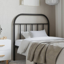 vidaXL Metal Headboard Bedroom Accessory Bed Header Bed Headboard Black 90 cm