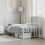 vidaXL Metal Bed Frame with Headboard and Footboard White 90x190 cm Single 3