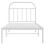 vidaXL Metal Bed Frame with Headboard Bed Base Bedstead White 90x190 cm Single 6