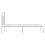 vidaXL Metal Bed Frame with Headboard Bed Base Bedstead White 90x190 cm Single 7