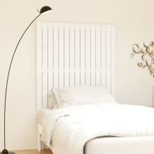 vidaXL Solid Wood Pine Wall Headboard White 95.5x3x110 cm Bedroom Bed Header
