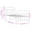 vidaXL Metal Bed Frame with Headboard and Footboard White 90x190 cm Single 10