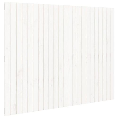 vidaXL Solid Wood Pine Wall Headboard White 146.5x3x110 cm Bedroom Bed Header 1