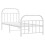vidaXL Metal Bed Frame with Headboard and Footboard White 90x190 cm Single 5