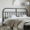 vidaXL Metal Headboard Bedroom Accessory Bed Header Bed Headboard Black 160 cm 1