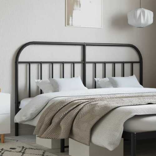 vidaXL Metal Headboard Bedroom Accessory Bed Header Bed Headboard Black 160 cm