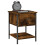 vidaXL Bedside Table Cabinet Side Table Nightstand Smoked Oak Engineered Wood 3