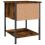 vidaXL Bedside Table Cabinet Side Table Nightstand Smoked Oak Engineered Wood 8