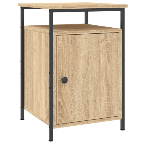 Modern Bedside Table Cabinet Sonoma Oak 40x42x60 cm Nightstand 1