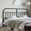 vidaXL Metal Headboard Bedroom Accessory Bed Header Bed Headboard Black 180 cm 1