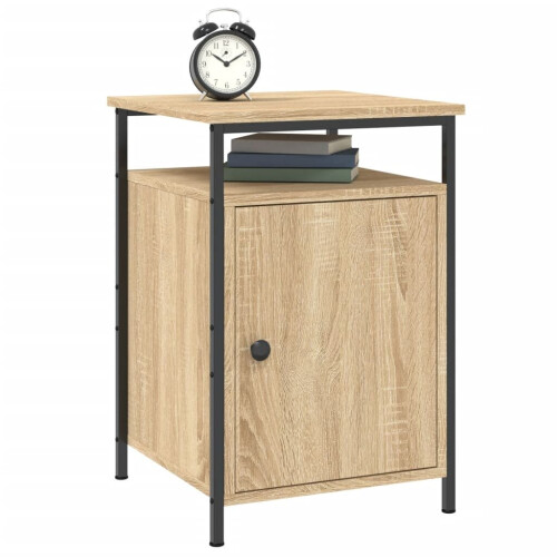 Modern Bedside Table Cabinet Sonoma Oak 40x42x60 cm Nightstand 2