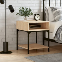 vidaXL Bedside Table Bedside Cabinet Side Table Sonoma Oak Engineered Wood
