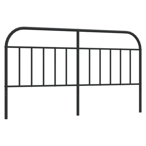 vidaXL Metal Headboard Bedroom Accessory Bed Header Bed Headboard Black 180 cm 1