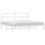 vidaXL Metal Bed Frame Mattress Foundation with Headboard White 200x200 cm 4