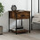 vidaXL Bedside Table Cabinet Side Table Nightstand Smoked Oak Engineered Wood 1