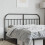 vidaXL Metal Headboard Bedroom Accessory Bed Header Bed Headboard Black 180 cm 3