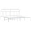 vidaXL Metal Bed Frame Mattress Foundation with Headboard White 200x200 cm 5