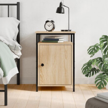 Modern Bedside Table Cabinet Sonoma Oak 40x42x60 cm Nightstand