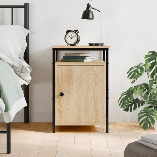 Modern Bedside Table Cabinet Sonoma Oak 40x42x60 cm Nightstand