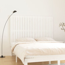 vidaXL Solid Wood Pine Wall Headboard White 166x3x110 cm Bedroom Bed Header
