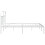 vidaXL Metal Bed Frame Mattress Foundation with Headboard White 200x200 cm 7