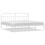 vidaXL Metal Bed Frame Mattress Foundation with Headboard White 200x200 cm 2