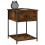 vidaXL Bedside Table Cabinet Side Table Nightstand Smoked Oak Engineered Wood 3