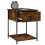 vidaXL Bedside Table Cabinet Side Table Nightstand Smoked Oak Engineered Wood 4