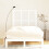 vidaXL Solid Wood Pine Wall Headboard White 127.5x3x110 cm Bedroom Bed Header 3