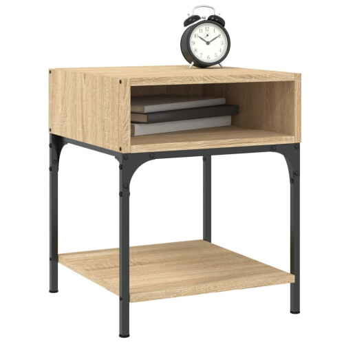 vidaXL Bedside Table Bedside Cabinet Side Table Sonoma Oak Engineered Wood 2