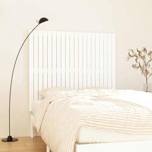 vidaXL Solid Wood Pine Wall Headboard White 127.5x3x110 cm Bedroom Bed Header
