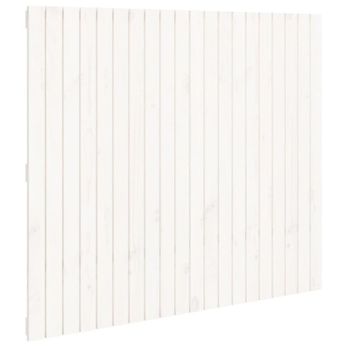 vidaXL Solid Wood Pine Wall Headboard White 127.5x3x110 cm Bedroom Bed Header 1