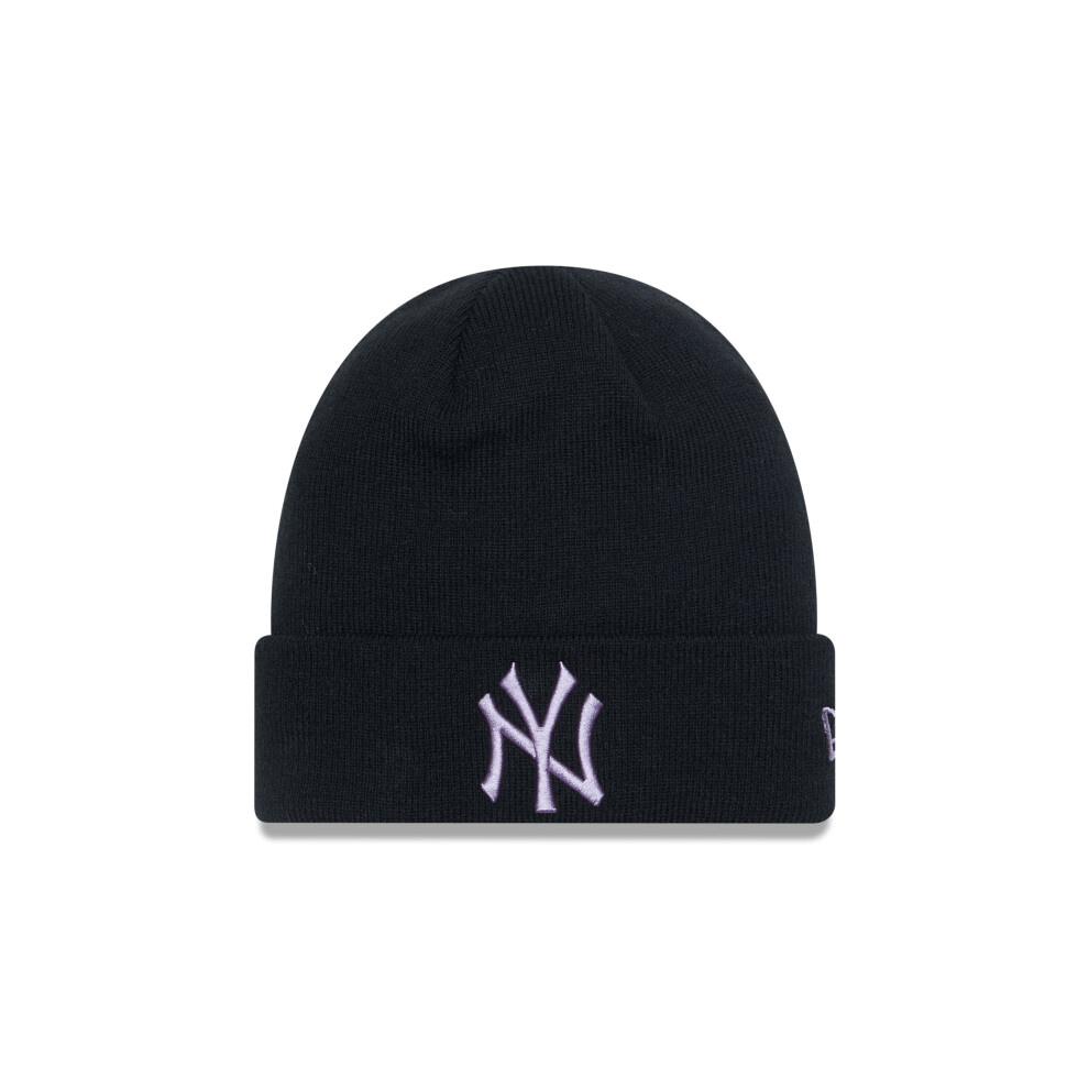 New Era Mens League Essential Cuff Beanie ~ New York Yankees black purple