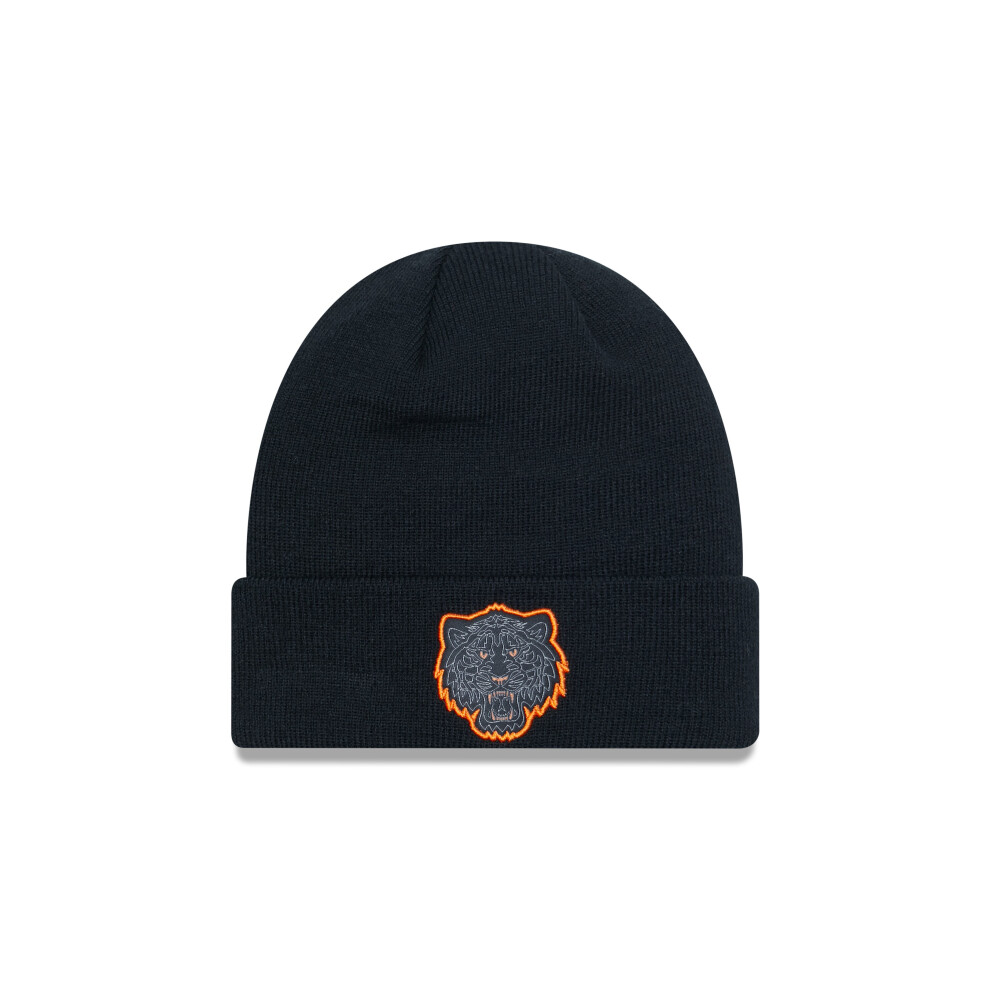 New Era Mens Knitted Cuff Beanie ~ Detroit Tigers Black