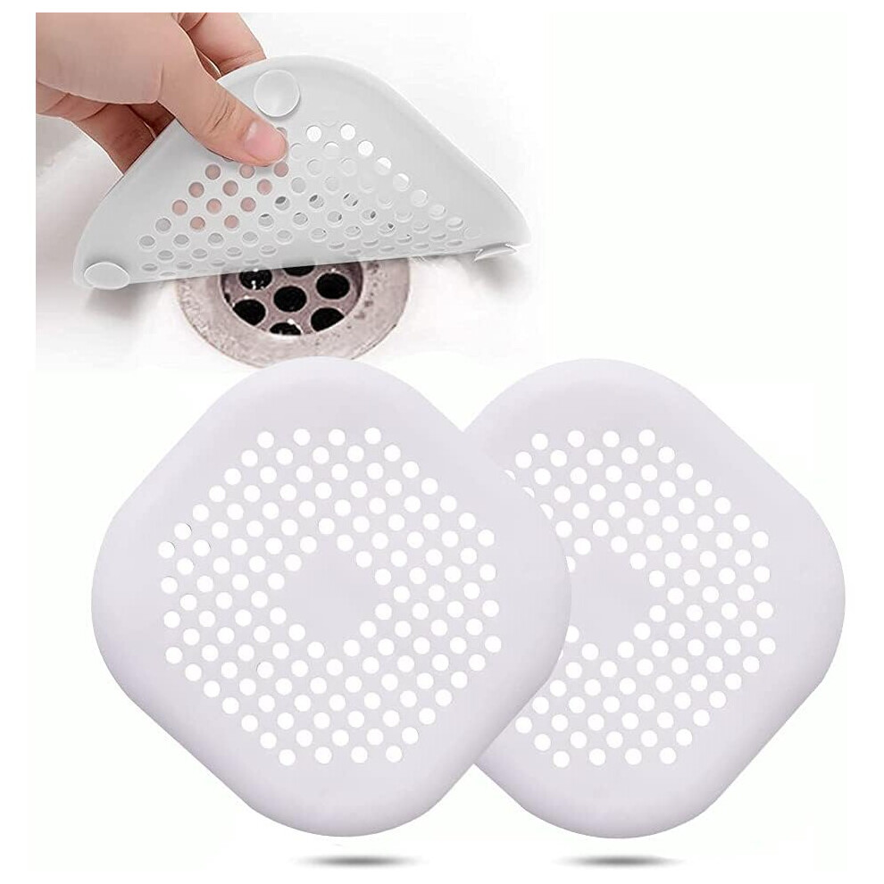 2Pcs Silicone Drain Cover, Kitchen Sink Strainer with Suction Cup, Bathtub Drain Cover Filter, Kitchen And Bathroom Sink Strainer.