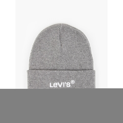 Levi's Levi's Unisex Knitted Cuff Beanie ~ Wordmark regular grey