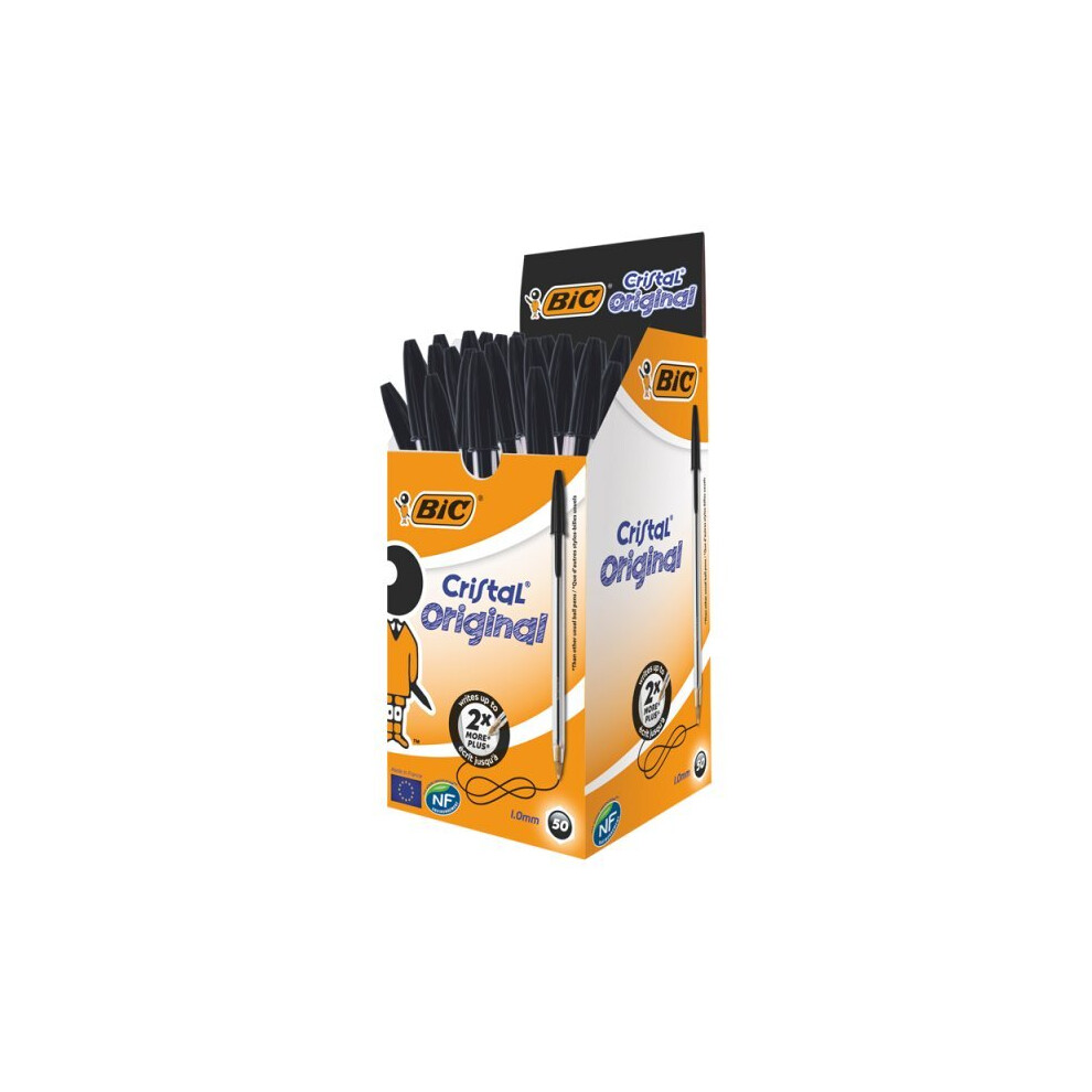 BIC Cristal Black Pens 50 Pack (Case of 20)