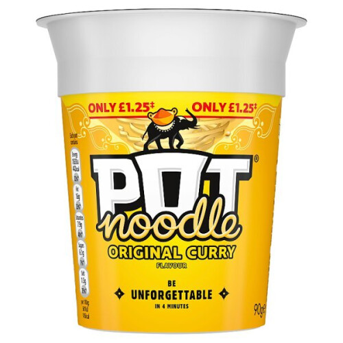 POT noodle Original Curry Flavour 90g (Case of 12)