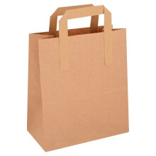 FyNite Block Bottom Bags Brown Take-Away Food Bags 100 Pieces
