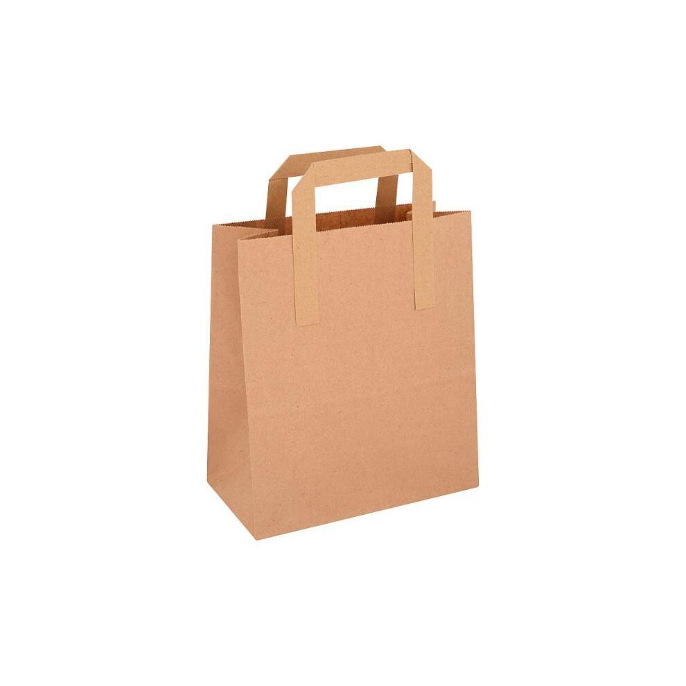 FyNite Block Bottom Bags Brown Take-Away Food Bags 100 Pieces